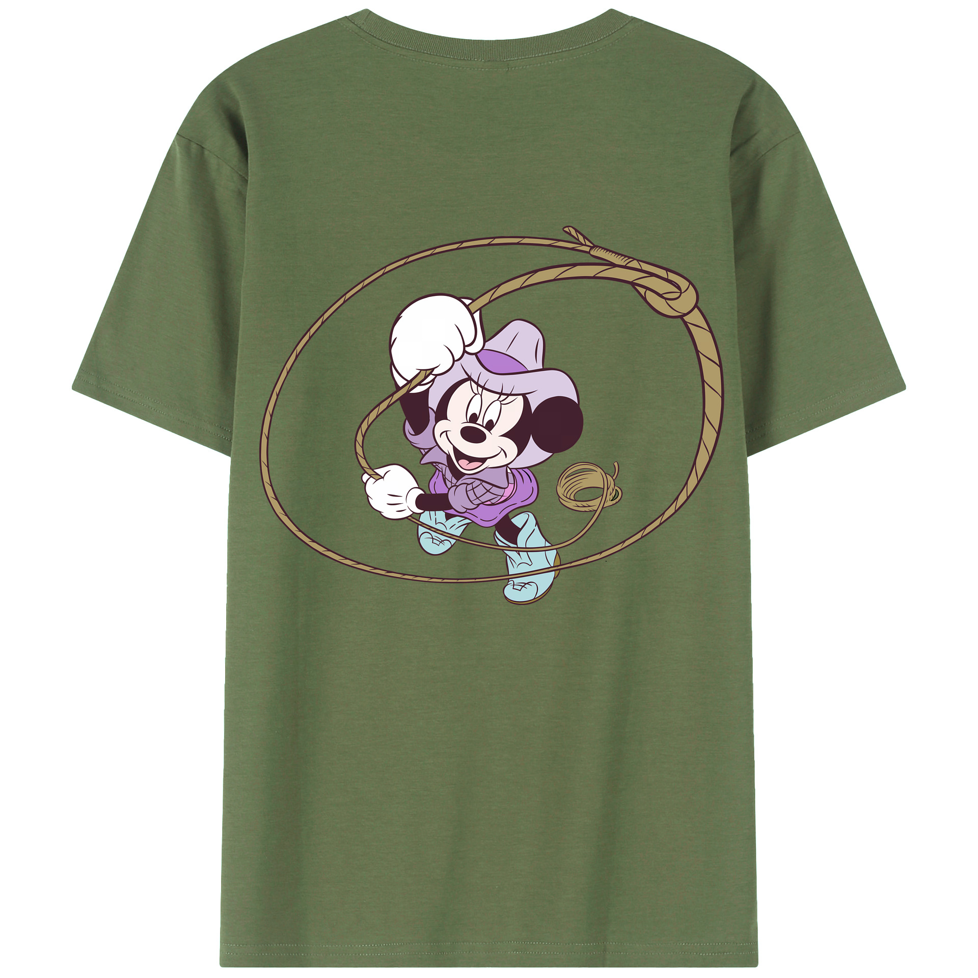 （画像用） ミッキーマウス Mickey Mouse 綿100％ メンズ半袖Tシャツ（バックプリント） 通気性